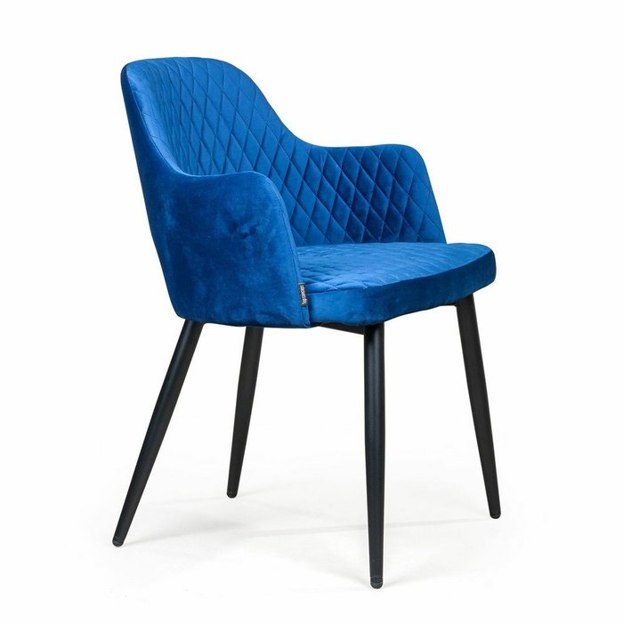 Стул с подлокотниками William цвета синий кобальт - лучшие Обеденные стулья в INMYROOM