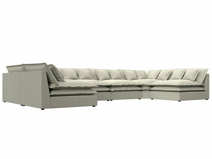 Угловой диван Лига 040 бежево-серого цвета   - лучшие Угловые диваны в INMYROOM