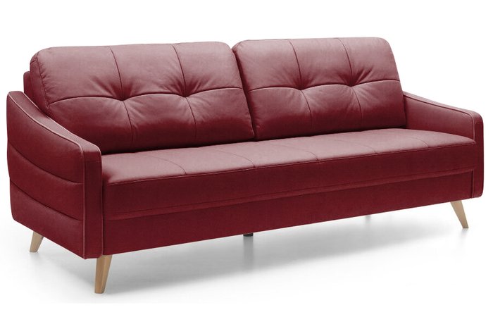 Диван-кровать Криспи бордового цвета - купить Прямые диваны по цене 44829.0