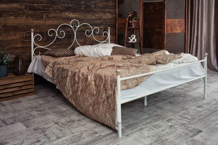 Кованая кровать Флоренция 1.6 с одной спинкой 160х200 - купить Кровати для спальни по цене 26990.0