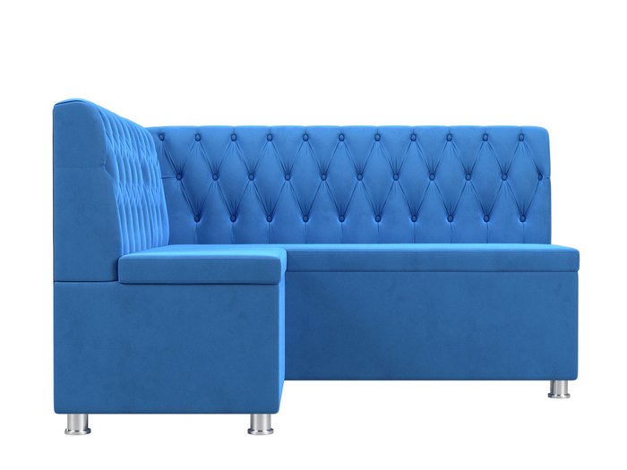 Кухонный угловой диван Мирта голубого цвета левый угол - купить Угловые диваны по цене 38999.0
