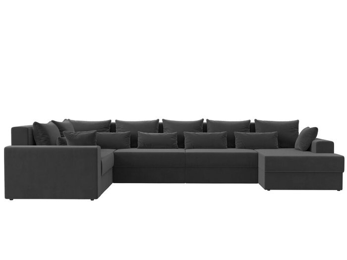 Угловой диван-кровать Майами темно-серого цвета правый угол - купить Угловые диваны по цене 102999.0