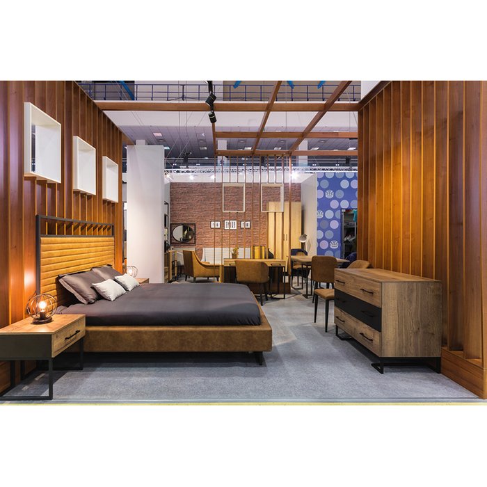 Кровать Loft Grace 160х200 светло-коричневого цвета - лучшие Кровати для спальни в INMYROOM