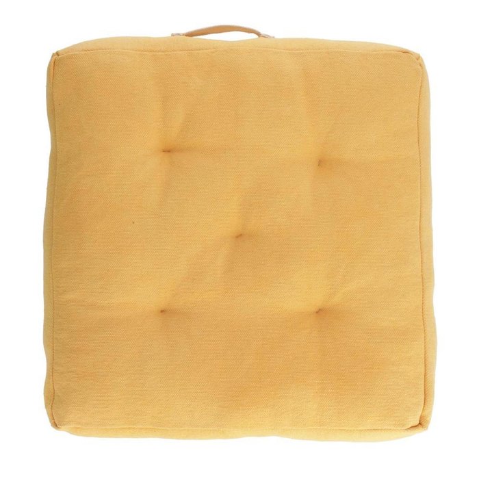 Подушка Sarit 60x60 из хлопка желтого цвета 