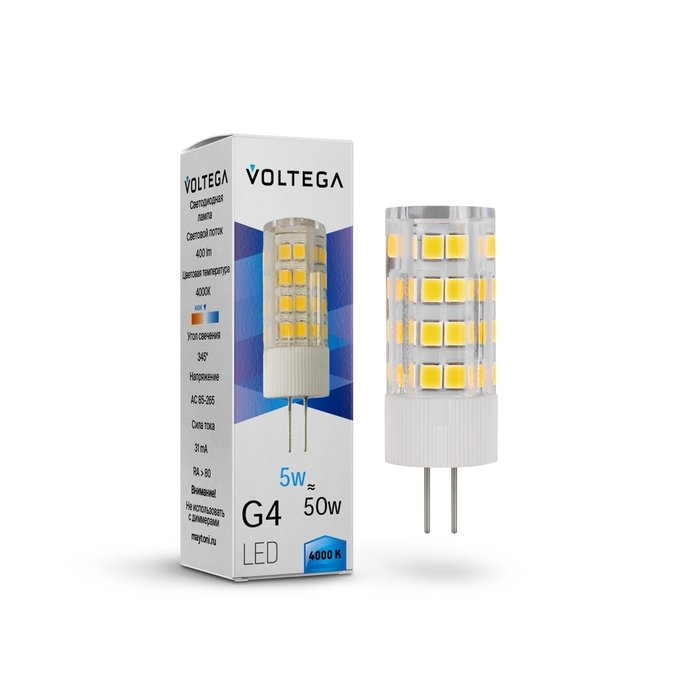 Лампочка Voltega 7184 Capsule G4 Simple капсульной формы - купить Лампочки по цене 175.0