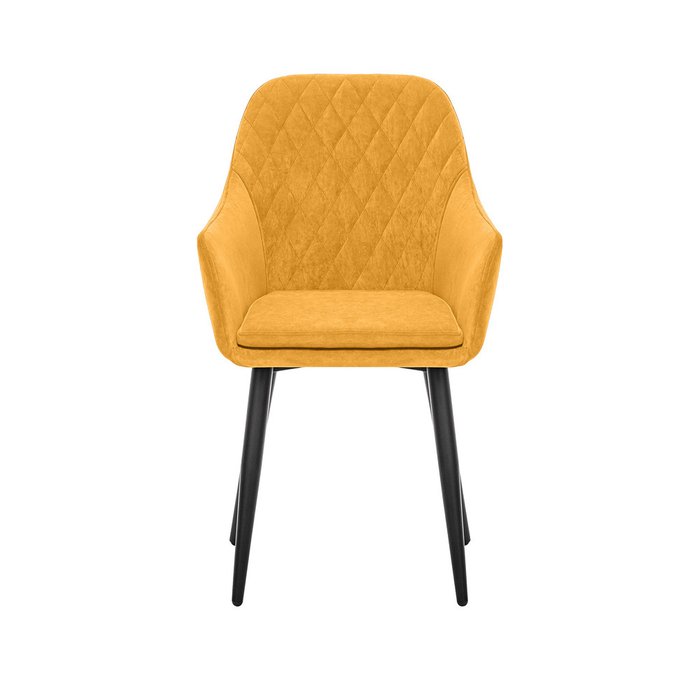 Стул с подлокотниками Слим желтого цвета  - купить Обеденные стулья по цене 10280.0