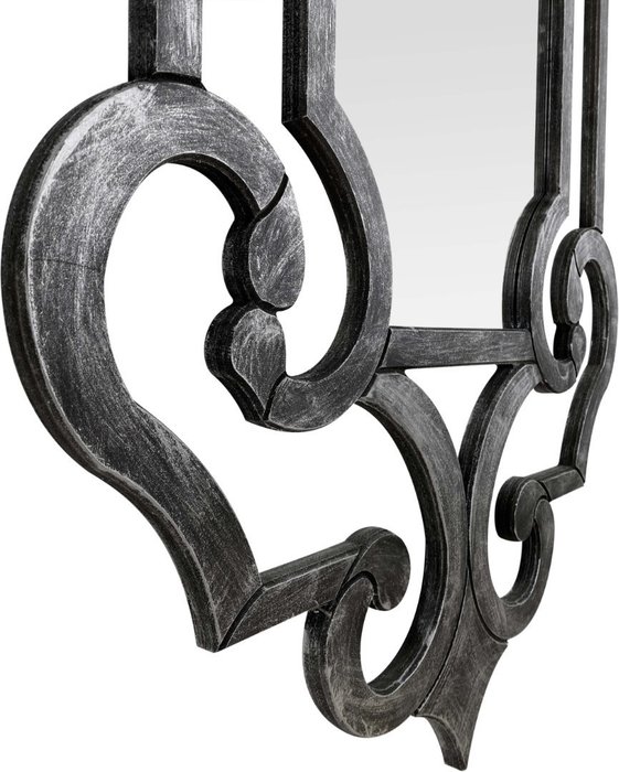 Настенное зеркало Alverde в раме серебряно-черного цвета - купить Настенные зеркала по цене 26910.0