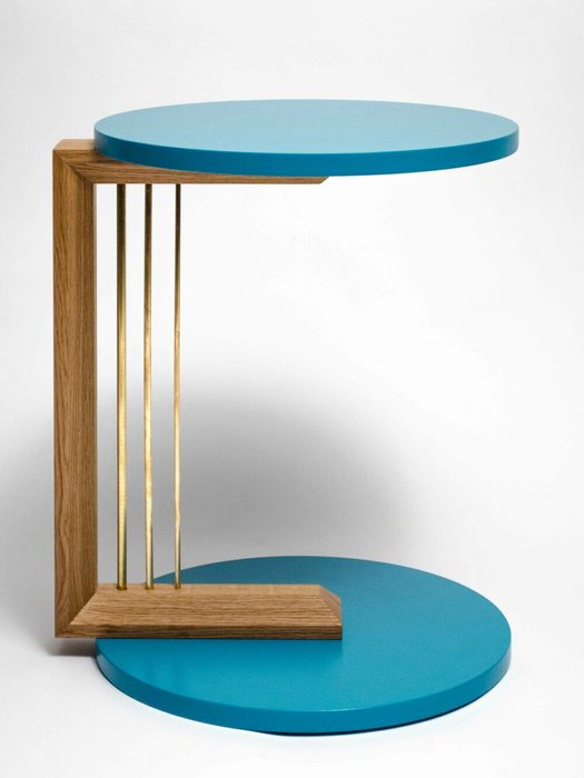 Кофейный стол Bouquet коричнево-голубого цвета - лучшие Кофейные столики в INMYROOM