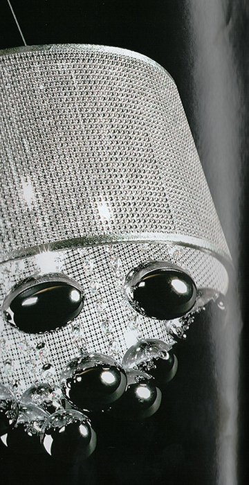 Подвесной светильник Horizon с плафоном в виде металлической сетки из хромированного металла - лучшие Подвесные люстры в INMYROOM
