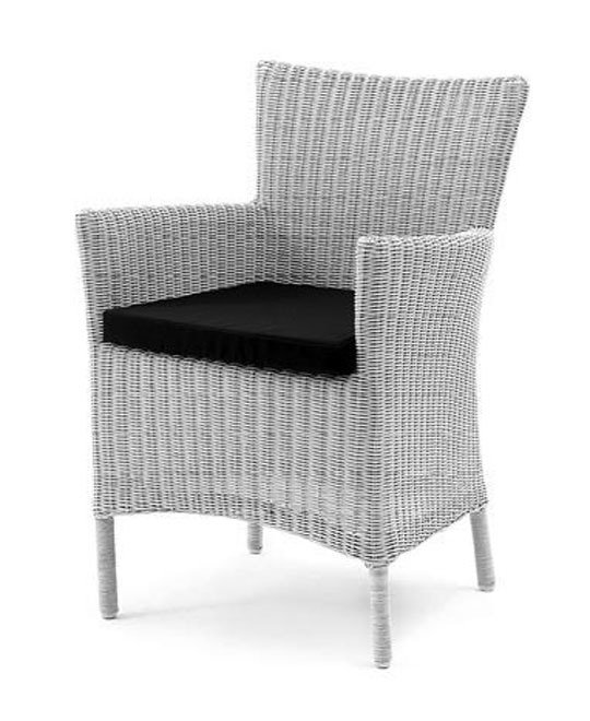 Кресло Toscana из бело-серого искусственного ротанга