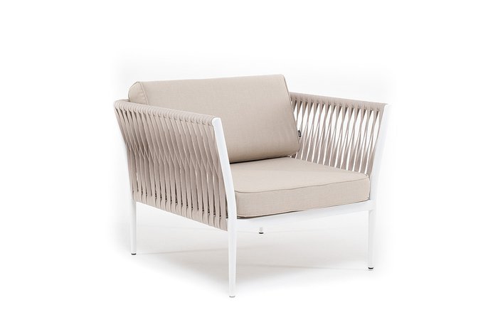 Кресло Касабланка бело-бежевого цвета - купить Садовые кресла по цене 54800.0