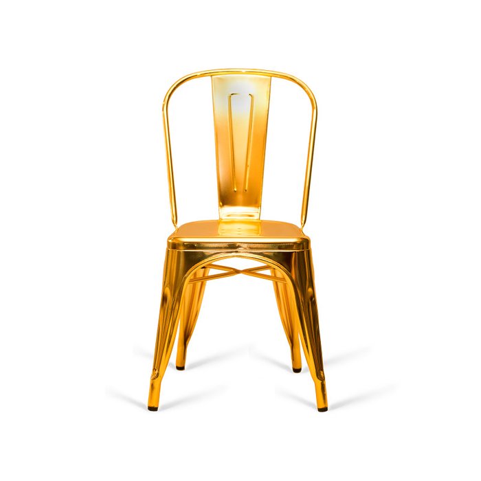 Стул Tolix Marais A золотого цвета - купить Обеденные стулья по цене 9425.0