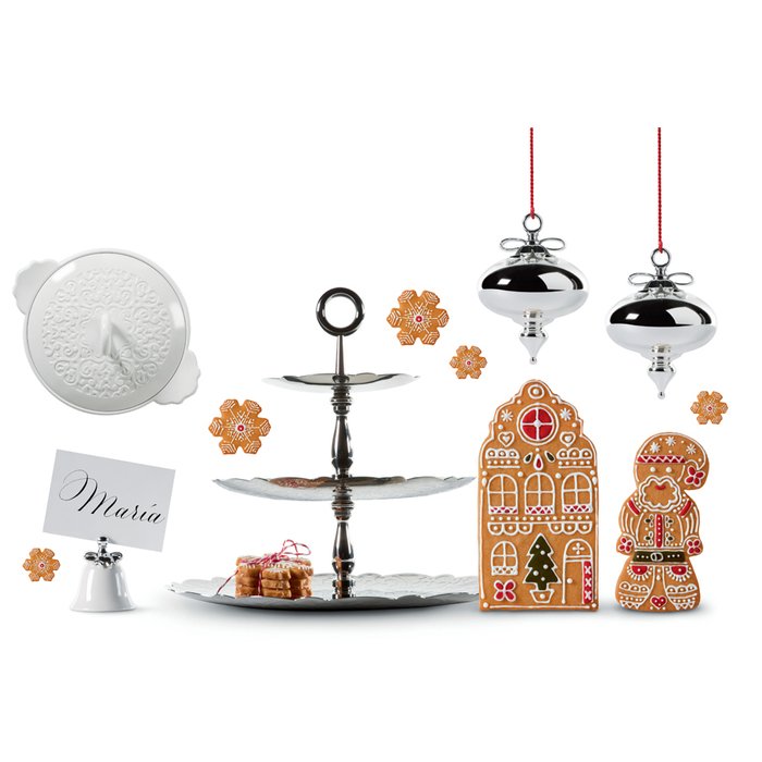 Набор держателей для кувертных карточек Alessi Dressed for X-mas (4 шт) - купить Прочее (не использовать) по цене 6100.0 Набор держателей для кувертных карточек Alessi Dressed for X-mas (4 шт) - купить Прочее (не использовать) по цене 6100.0
