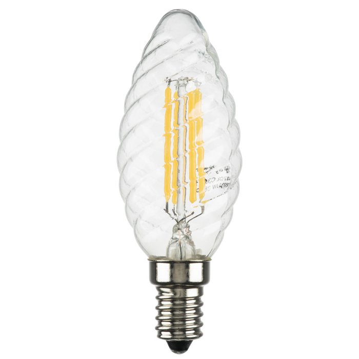 Лампа LED FILAMENT 220V C35 E14 6W=65W 400-430LM 360G CL 3000K 30000H - лучшие Лампочки в INMYROOM