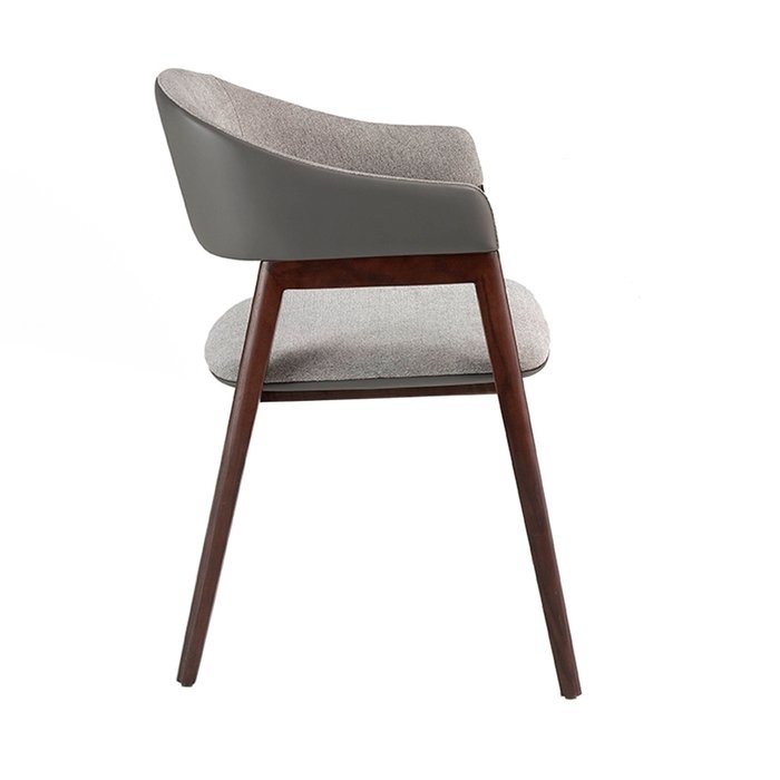 Стул серого цвета на деревянных ножках - купить Обеденные стулья по цене 83990.0