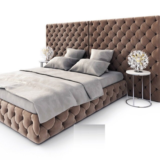 Кровать "Letto" с обивкой из экокожи или велюра 180х200 см