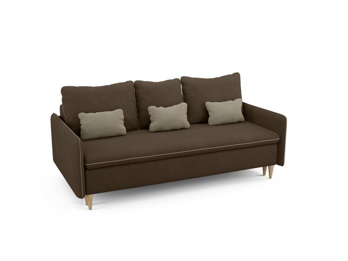 Диван-кровать Ron темно-коричневого цвета - купить Прямые диваны по цене 60700.0