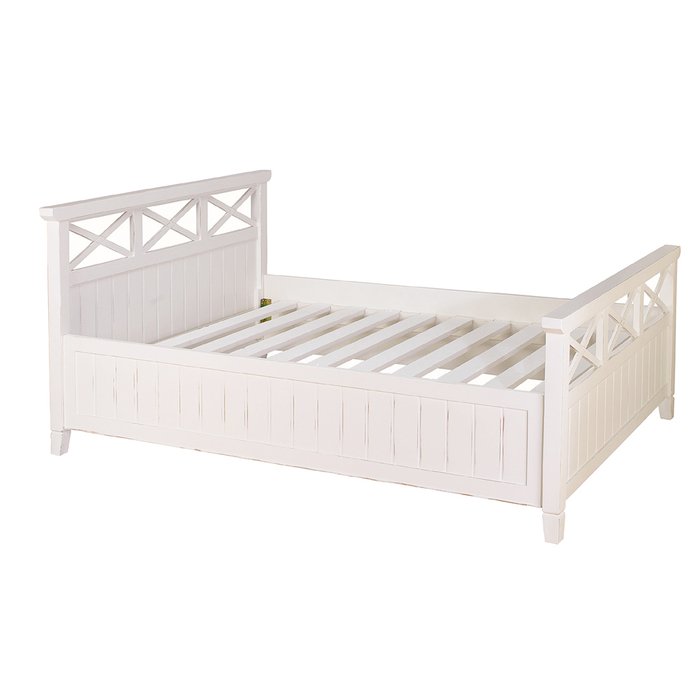 Кровать Бретань белого цвета 180х200  - купить Кровати для спальни по цене 179300.0