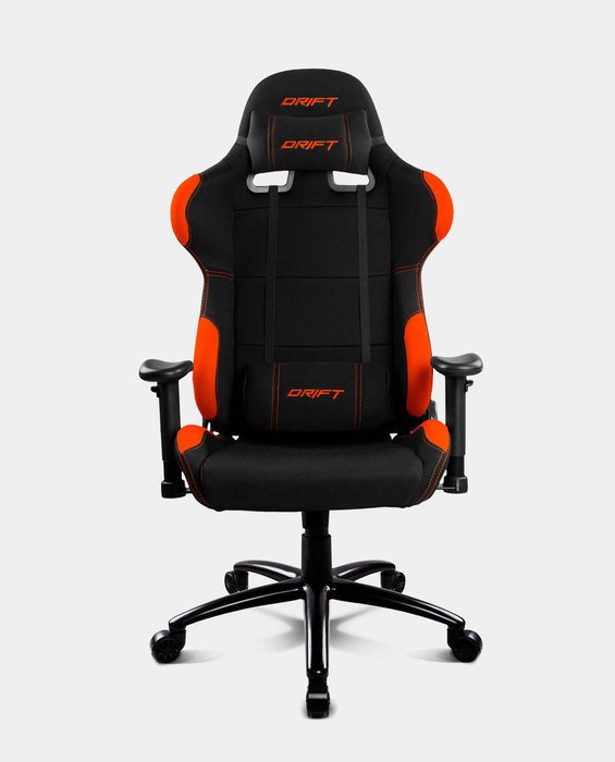 Игровое кресло Drift черного цвета с оранжевыми вставками