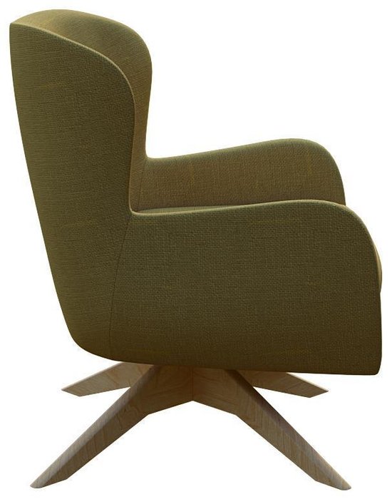 Кресло каминное Фэй желто-зеленого цвета - лучшие Интерьерные кресла в INMYROOM