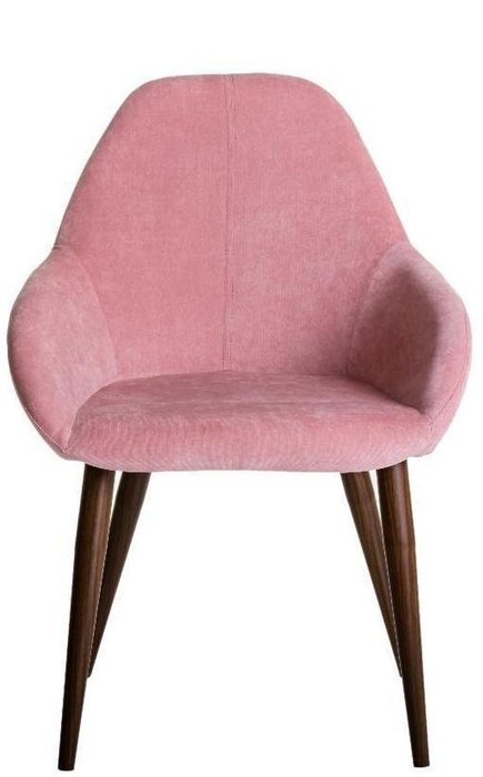 Стул Kent розового цвета с коричневыми ножками - купить Обеденные стулья по цене 10080.0