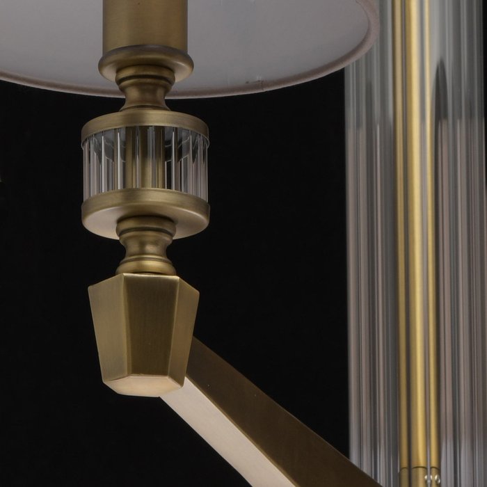 Подвесная люстра Дель Рей с металлическим основанием бронзового цвета - лучшие Подвесные люстры в INMYROOM