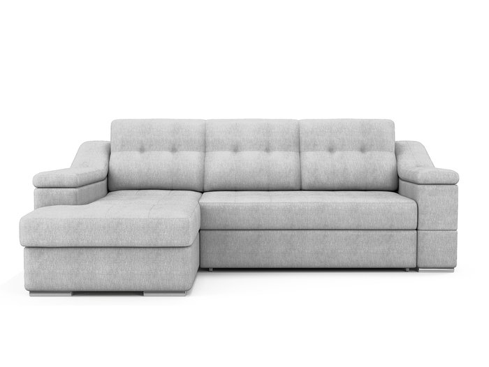 Угловой раскладной диван Liverpool левый светло-серого цвета