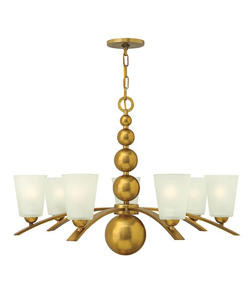 Подвесная люстра Hinkely Lighting ZELDA с белыми плафонами Подвесная люстра Hinkely Lighting ZELDA с белыми плафонами