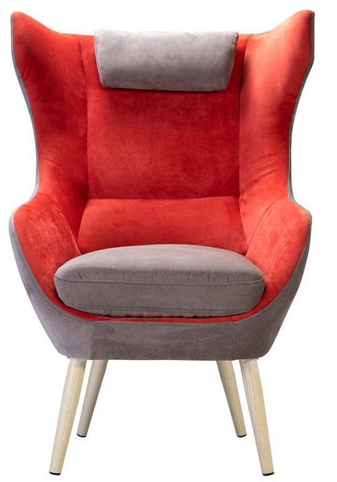 Кресло Сканди-2 Бриг серо-красного цвета - лучшие Интерьерные кресла в INMYROOM