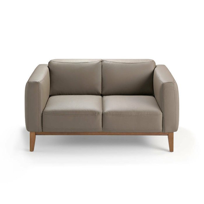 Диван двухместный серо-коричневого цвета  - купить Прямые диваны по цене 385990.0
