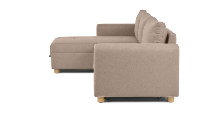 Угловой диван-кровать Olson бежевого цвета - лучшие Угловые диваны в INMYROOM