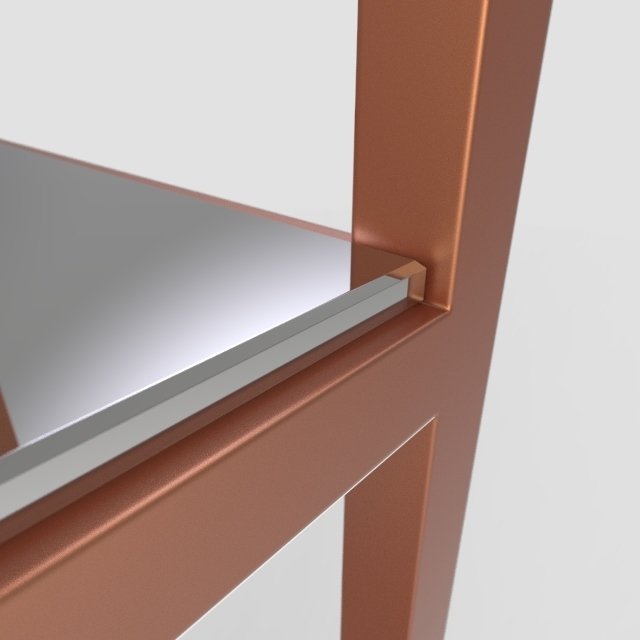 Журнальный столик "Adele" бронзовый с зеркалом (450х450х450) - лучшие Журнальные столики в INMYROOM