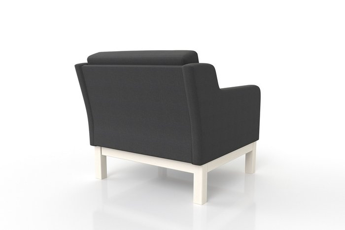 Кресло Айверс из массива сосны с обивкой черная рогожка - купить Интерьерные кресла по цене 21990.0