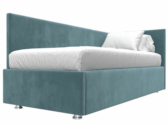 Кровать Лига 039 бирюзового цвета с подъемным механизмом правая - лучшие Кровати для спальни в INMYROOM