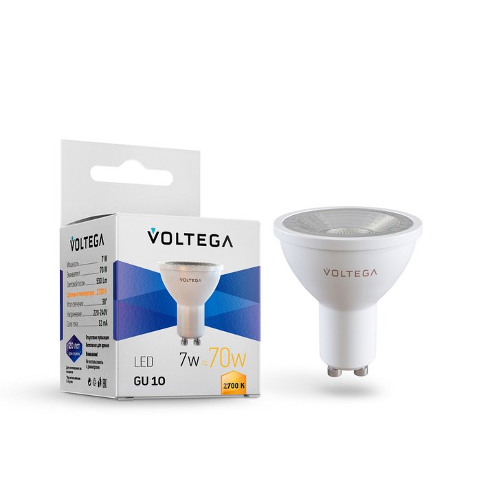 Лампочка Voltega 7252 Sofit GU10 Lens Simple Лампочка Voltega 7252 Sofit GU10 Lens Simple