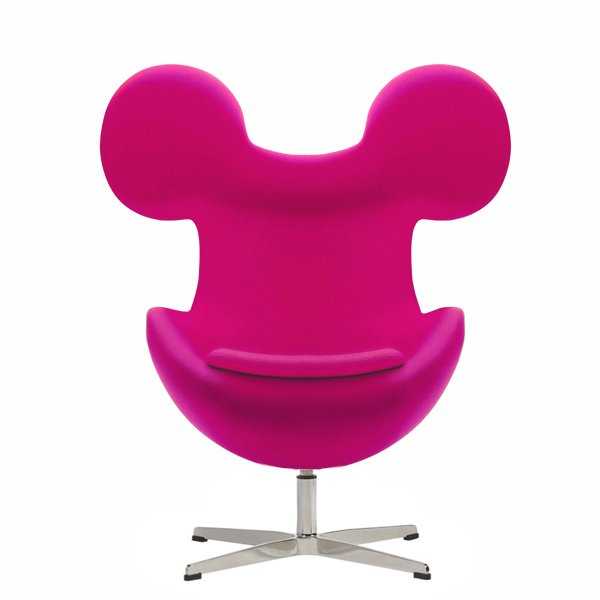 Кресло Egg Mickey розового цвета