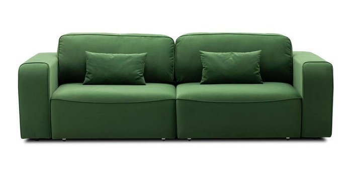 Прямой модульный диван-кровать Тулон зеленого цвета - лучшие Прямые диваны в INMYROOM