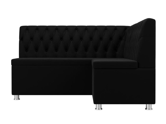 Кухонный угловой диван Мирта черного цвета правый угол - купить Угловые диваны по цене 36999.0