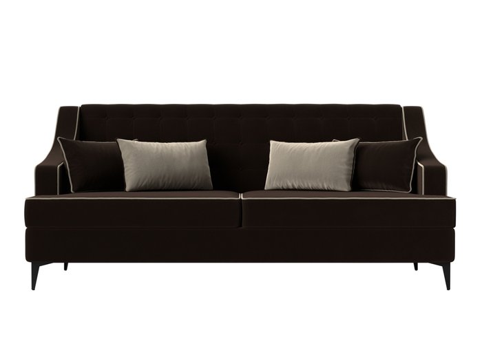 Прямой диван Марк коричневого цвета - купить Прямые диваны по цене 44999.0
