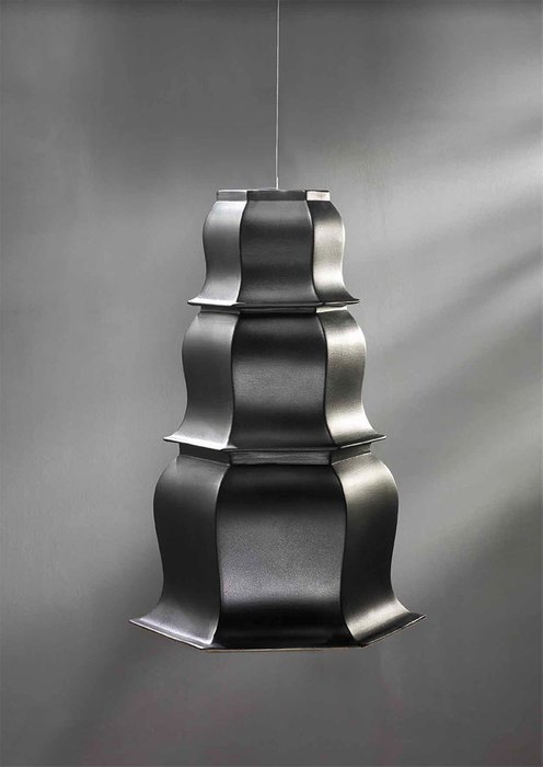 Подвесной светильник Stylnove Ceramiche MONGOLIA с оригинальным дизайном выполнен из керамики черного цвета - купить Подвесные светильники по цене 16900.0