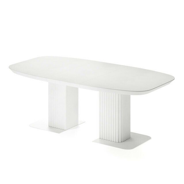 Раздвижной обеденный стол Гиртаб белого цвета - купить Обеденные столы по цене 200970.0