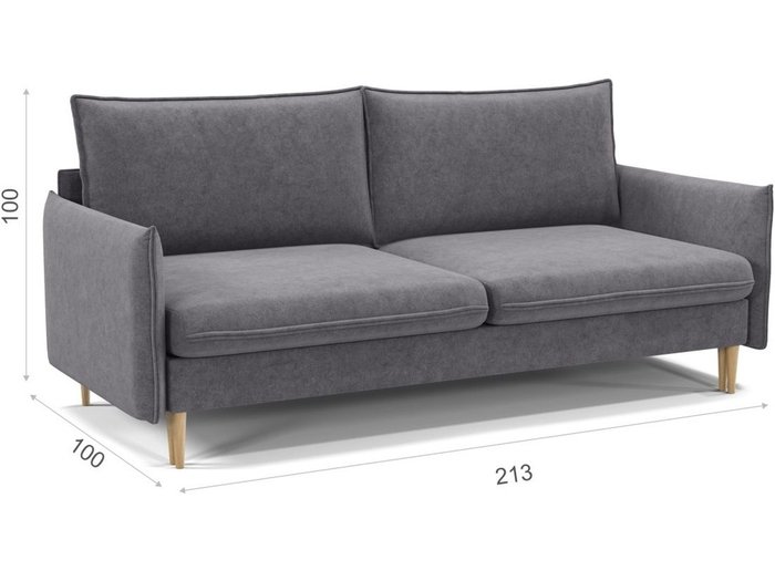 Диван-кровать Бруно серого цвета - купить Прямые диваны по цене 56684.0