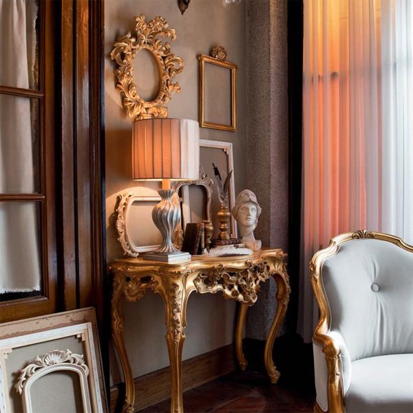 Зеркало Roberto Giovannini с нежно-бирюзовой резной рамой - купить Настенные зеркала по цене 106900.0