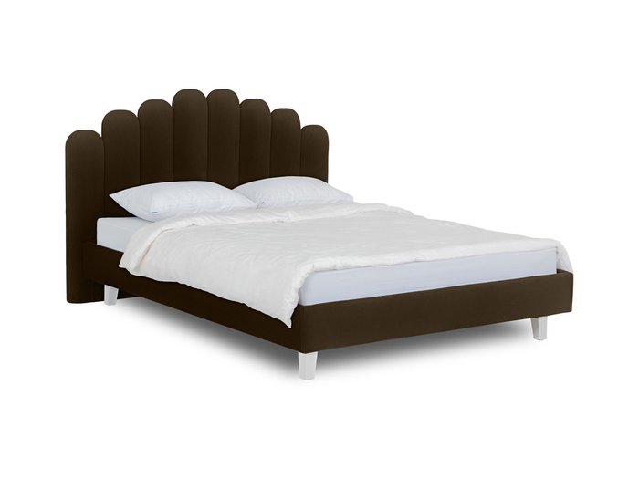 Кровать Queen Sharlotta L 160х200 темно-коричневого цвета  - купить Кровати для спальни по цене 48180.0