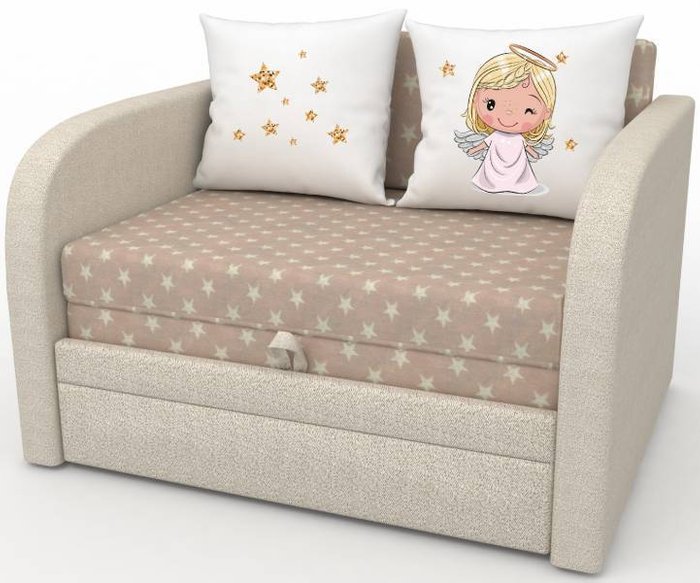 Детский диван-кровать Малыш бежевого цвета