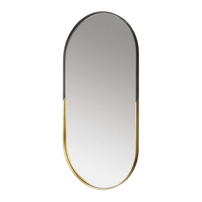 Зеркало настенное Арена в черно-золотой раме - лучшие Настенные зеркала в INMYROOM