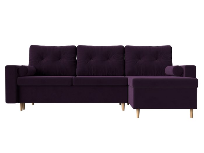Угловой диван-кровать Белфаст фиолетового цвета  правый угол - купить Угловые диваны по цене 52999.0