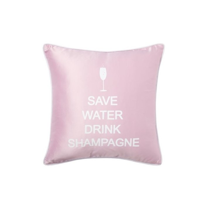 Подушка с надписью Save Water Drink Shampagne 
