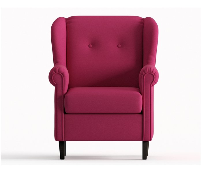 Кресло из велюра Леон цвета фуксия - купить Интерьерные кресла по цене 15990.0