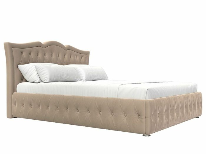 Кровать Герда 180х200 бежевого цвета с подъемным механизмом - лучшие Кровати для спальни в INMYROOM